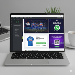 Ad monetization layout on cricket blog